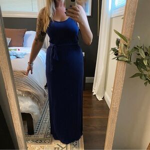 Forever 21 Navy Jersey Maxi Dress - Sz Medium